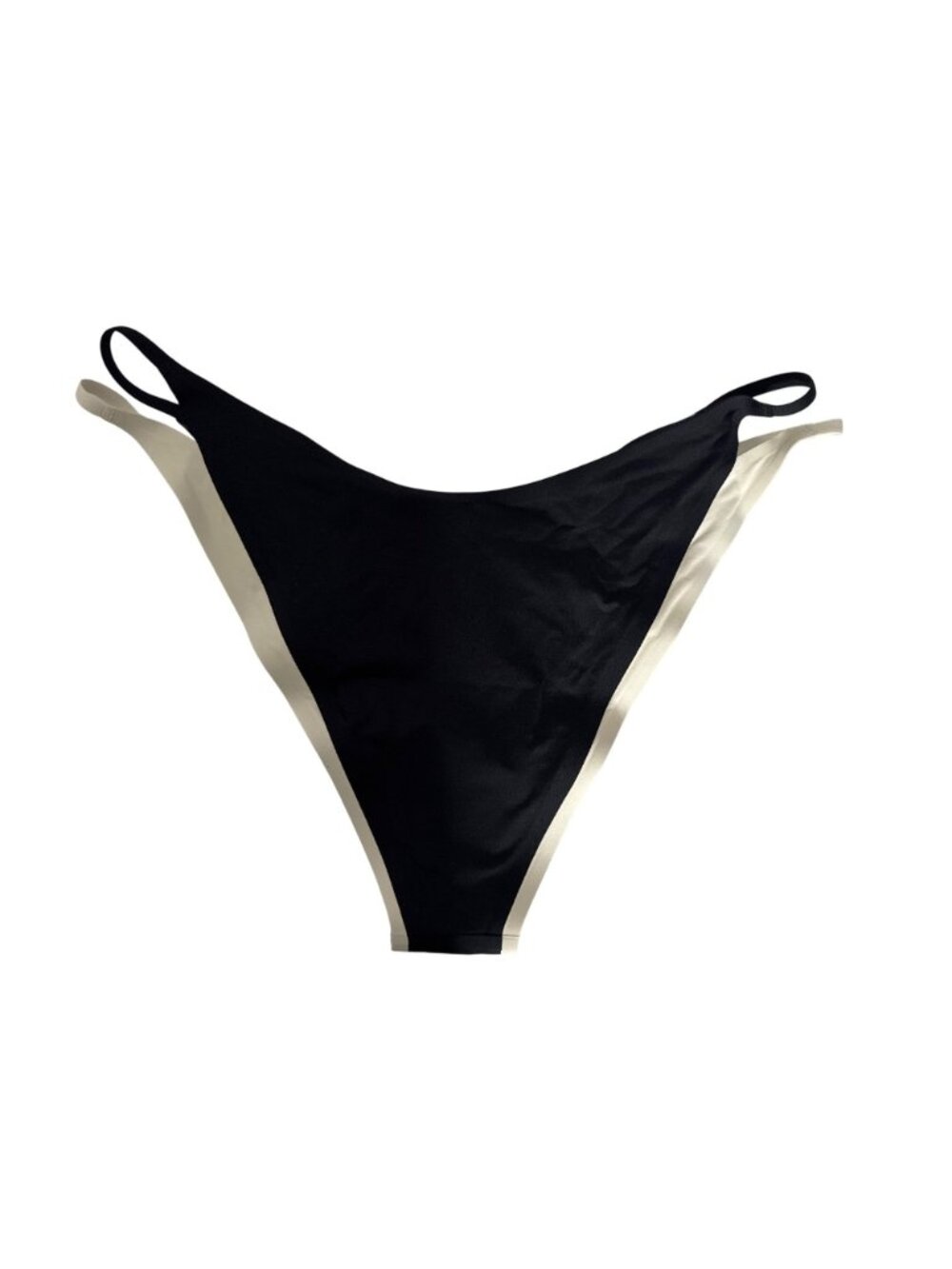 NWT L'Space Billie Bikini Bottom Bitsy Black Cream Womens Size Large - Picture 6 of 8